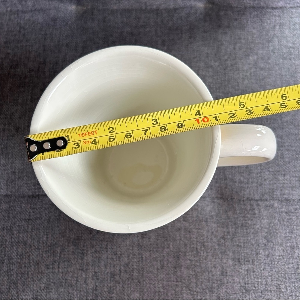 Smiley Face Emoji Covered Coffee Mug, Yellow, White, 15 oz - Picture 9 of 14